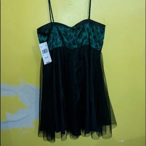 Black/Green Dress
